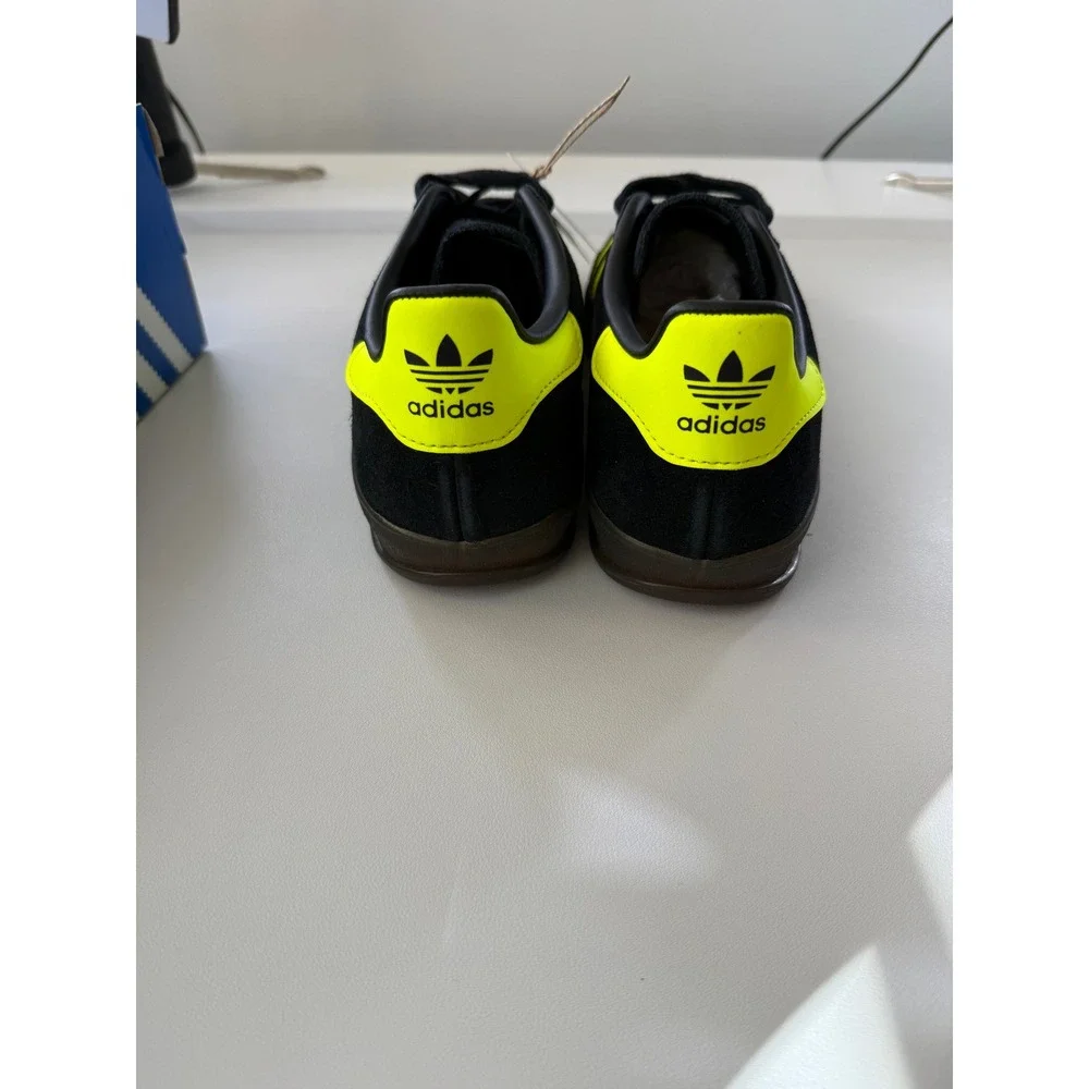 Adidas Originals Gazelle Indoor Black‎ Solar Yellow Sneakers 2025 Men US 9.5 NWB - Picture 6 of 10